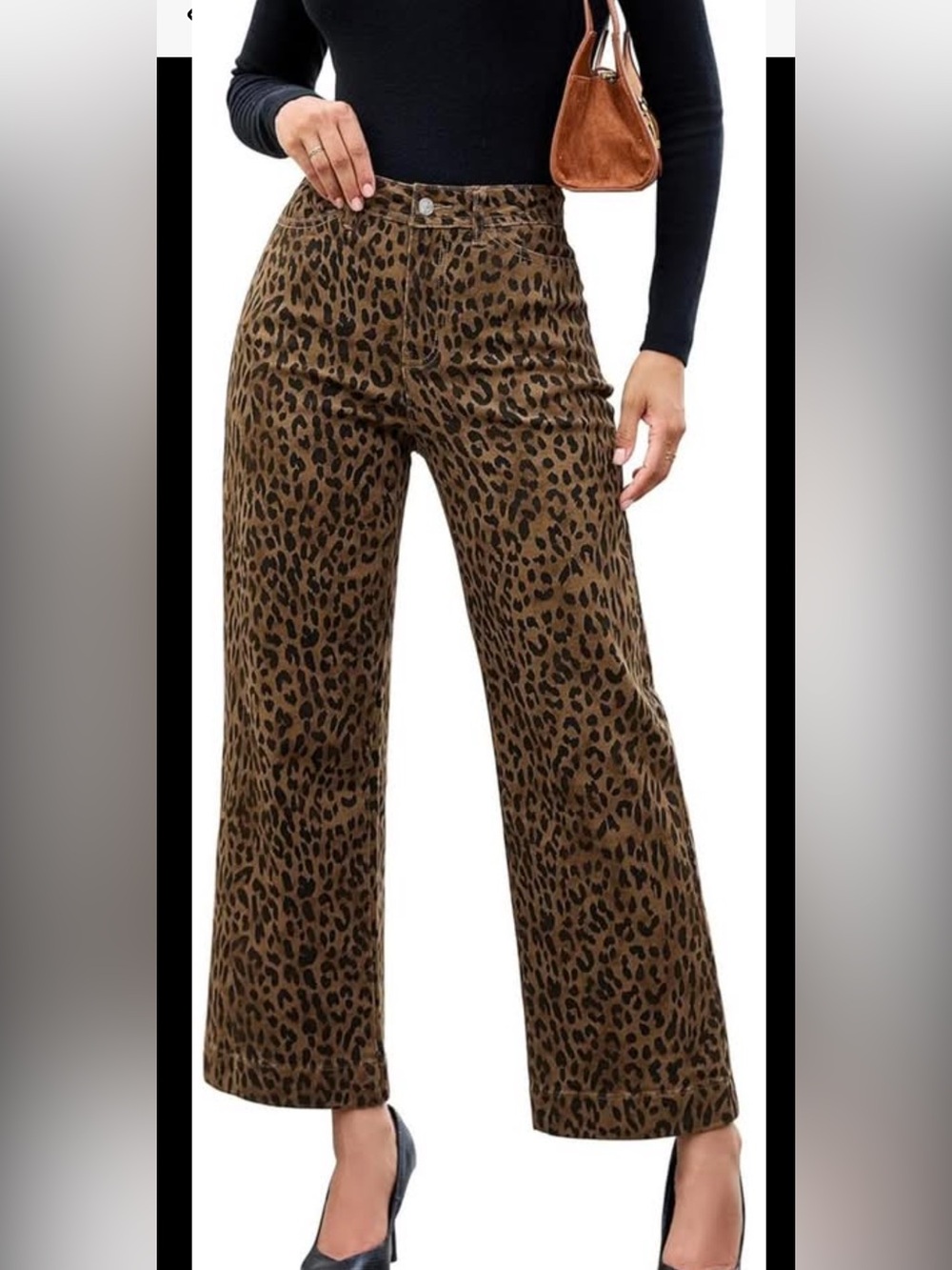 Animal Print Pants - Brown